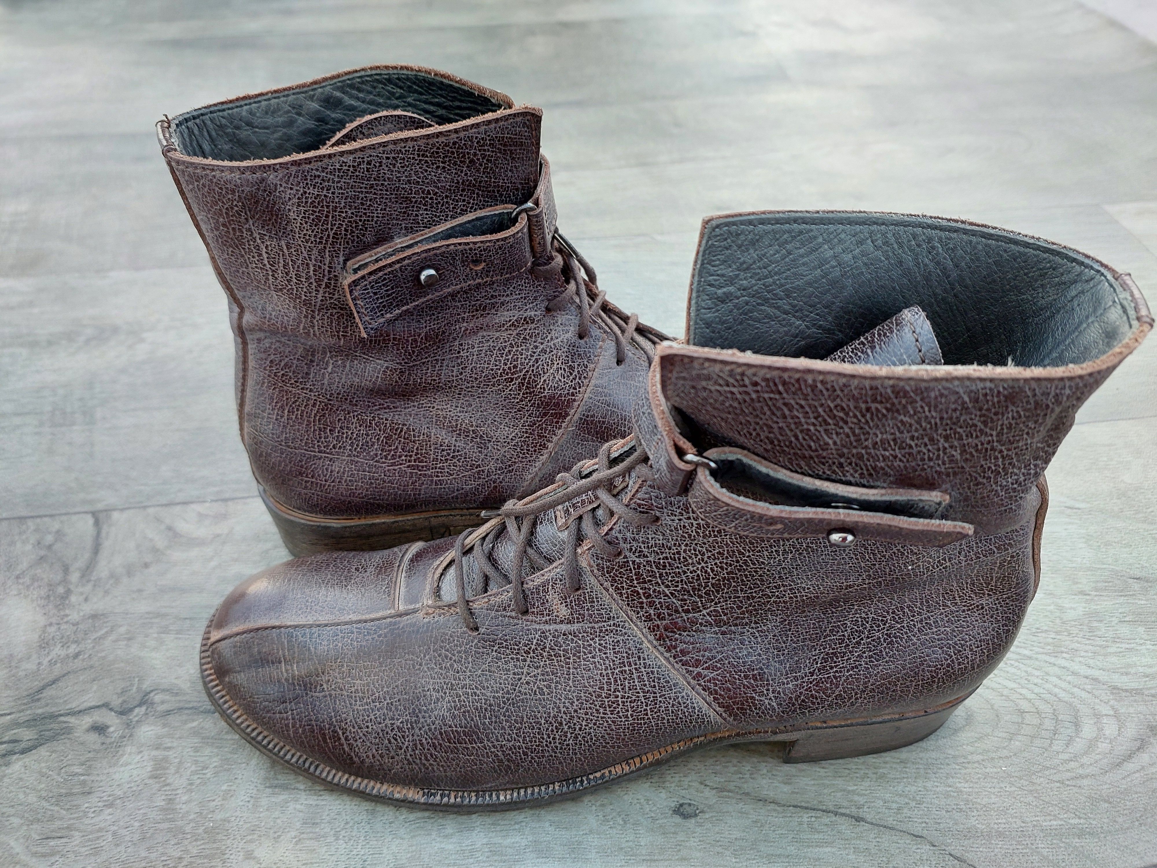 MoMA Avant Garde MOMA Brown Leather Ankle Boots Size US 6 / EU 39 - 5 Thumbnail