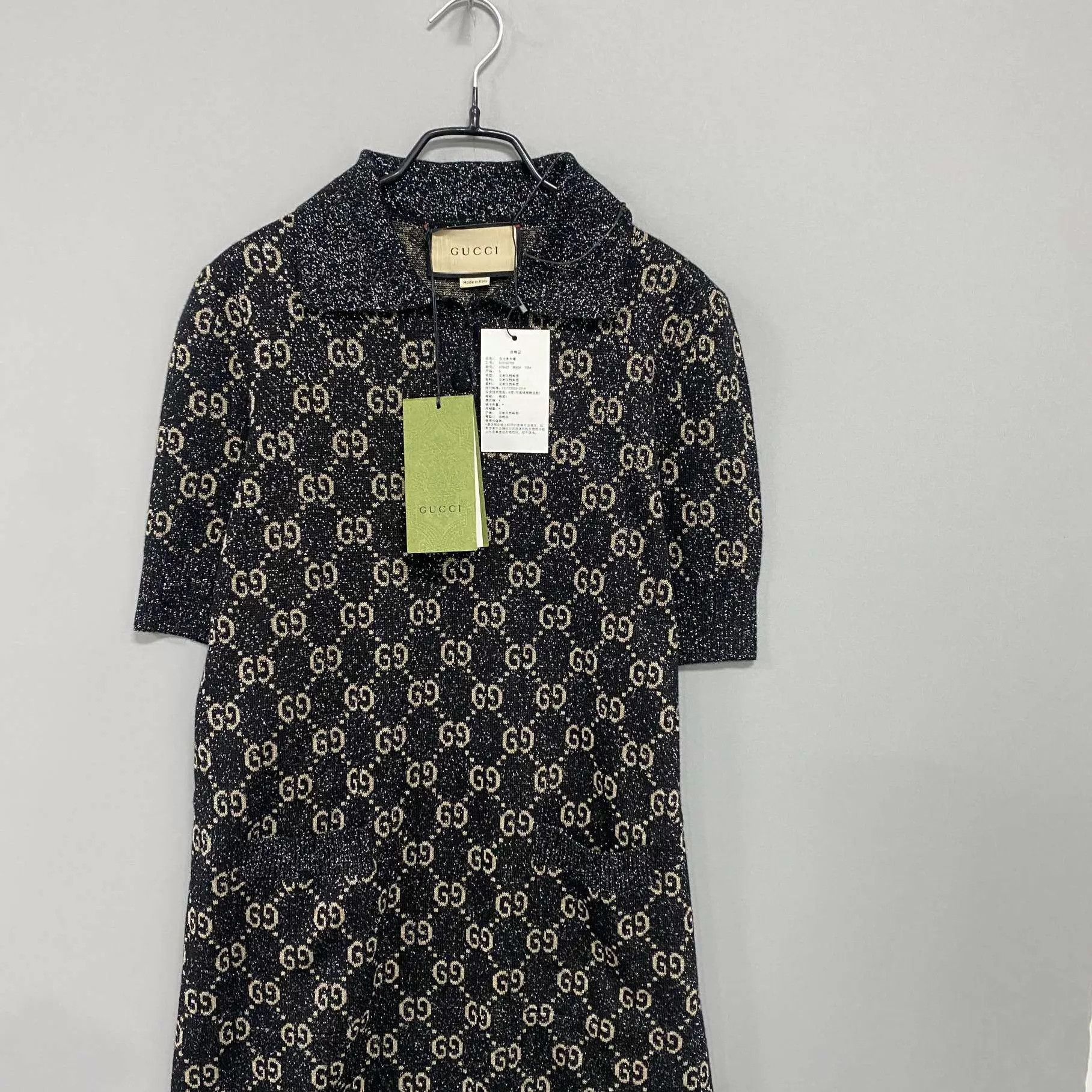 Gucci GUCCI Silver-Threaded GG All-Over Print Knit Dress S Size S / US 4 / IT 40 - 2 Thumbnail