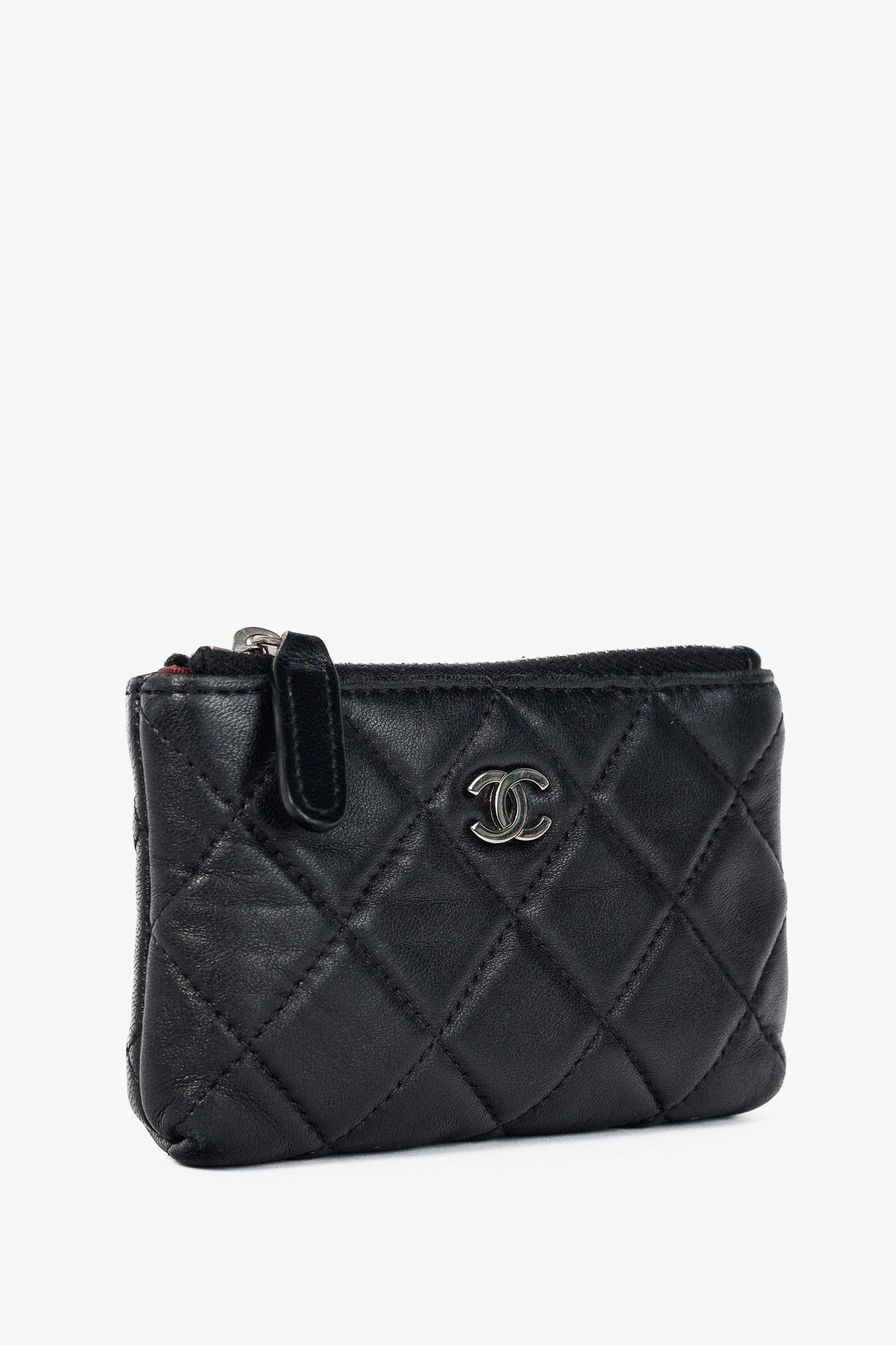 Chanel Chanel Black Lambskin Quilted Leather CC Key Holder Size ONE SIZE - 2 Thumbnail
