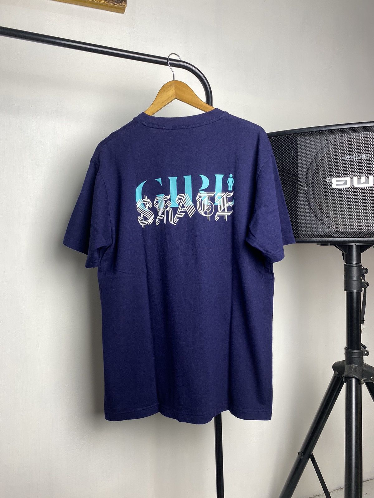 image of Girl Skateboards X Uniqlo Tshirt in Navy, Men's (Size XL)