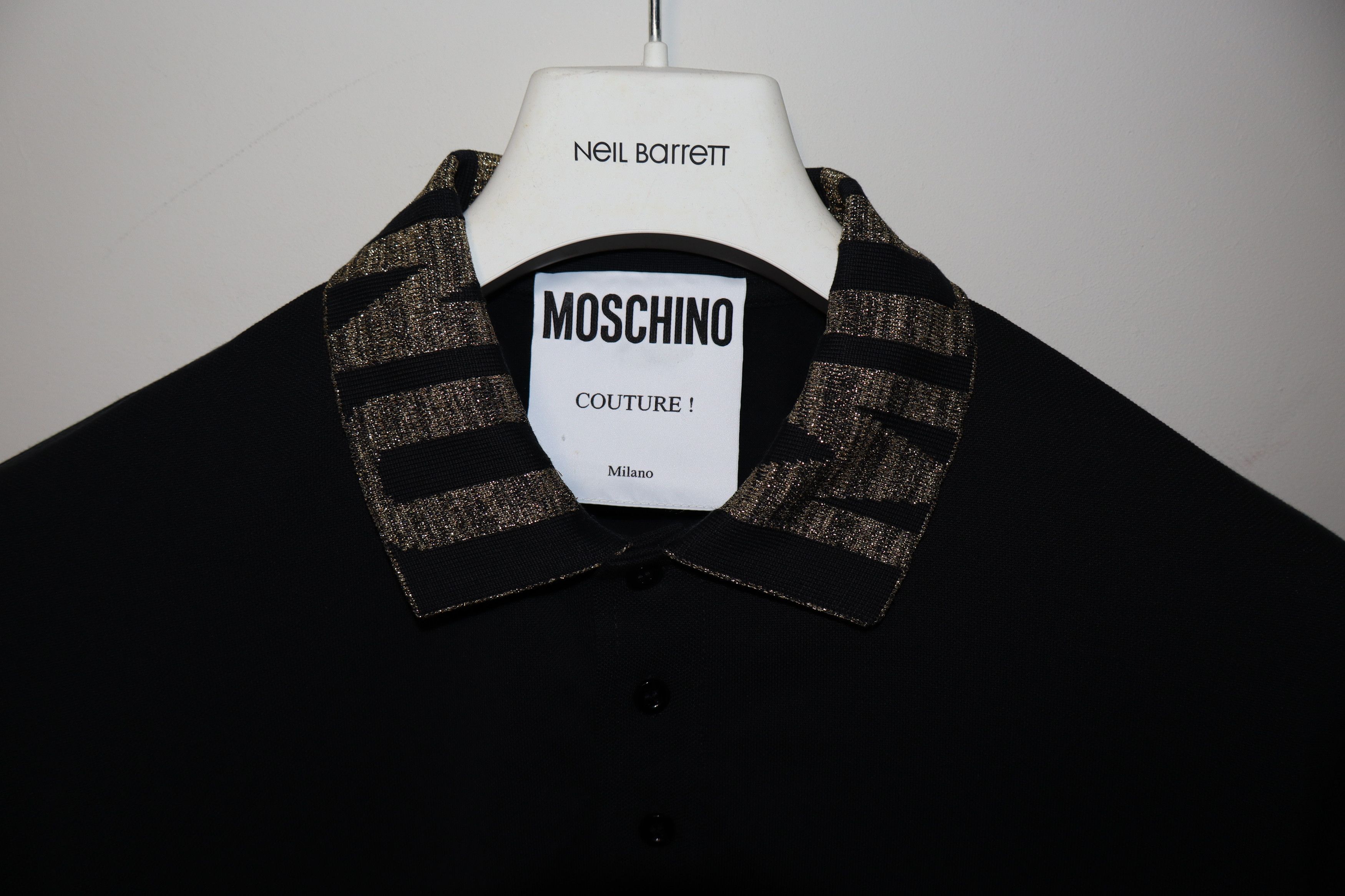 Moschino Golden logo collar Polo shirt Size US M / EU 48-50 / 2 - 2 Thumbnail