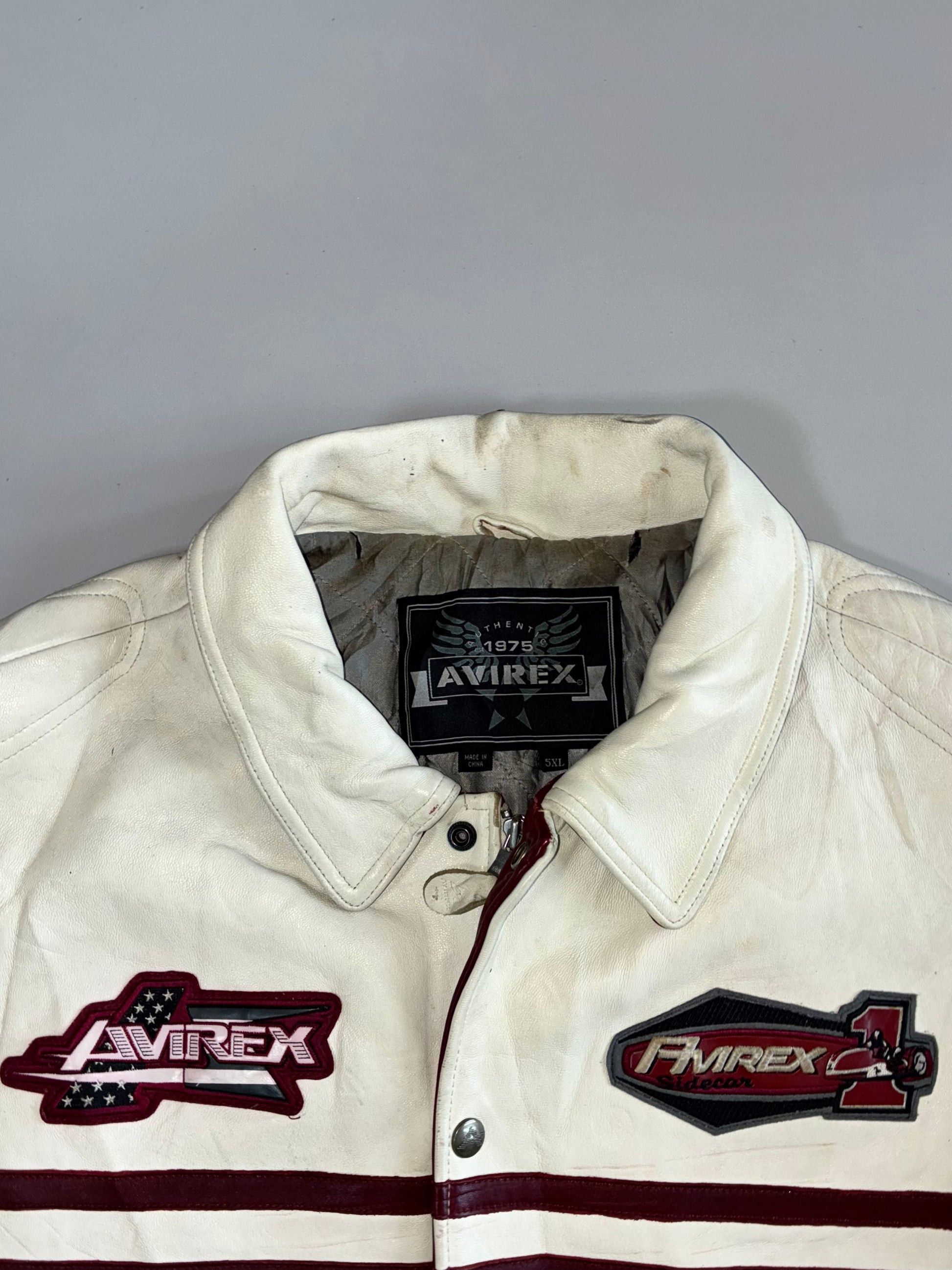 Avirex Avirex Racing Leather Jacket 21N002EW Size 5XL Size US XXL / EU 58 / 5 - 11 Thumbnail