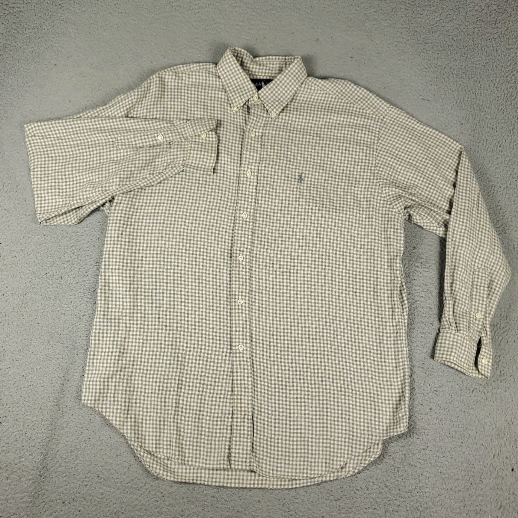 Ralph Lauren Ralph Lauren Shirt Mens Large Gray Check Lightweight Flannel Button-Up Adult Large Gray Classic Preppy Logo Pocket 90s? Size US L / EU 52-54 / 3 - 3 Thumbnail