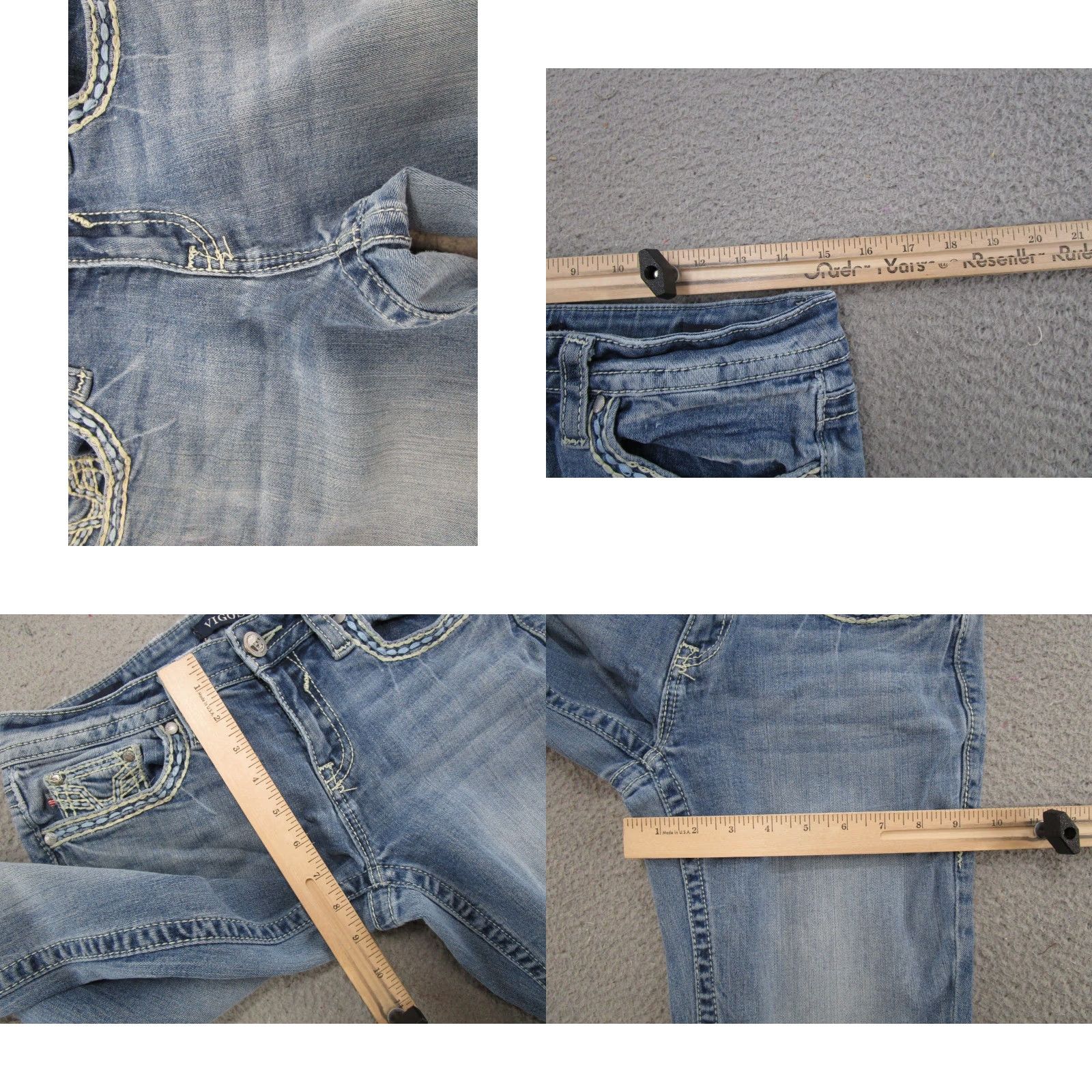 Vintage VINTAGE Vigoss Boot Cut Jeans Women's 8x32 Blue Denim Size 8 Heritage Fit 5-Pocket Design Jeans Womens Size 30" / US 8 / IT 44 - 8 Thumbnail