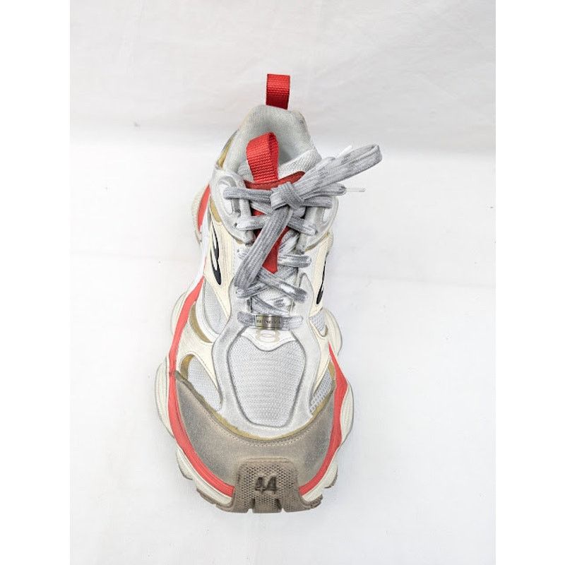 Balenciaga o1rshd1 Cargo Suede Low-Top Sneakers in Beige/Grey/Red Size US 11 / EU 44 - 7 Thumbnail