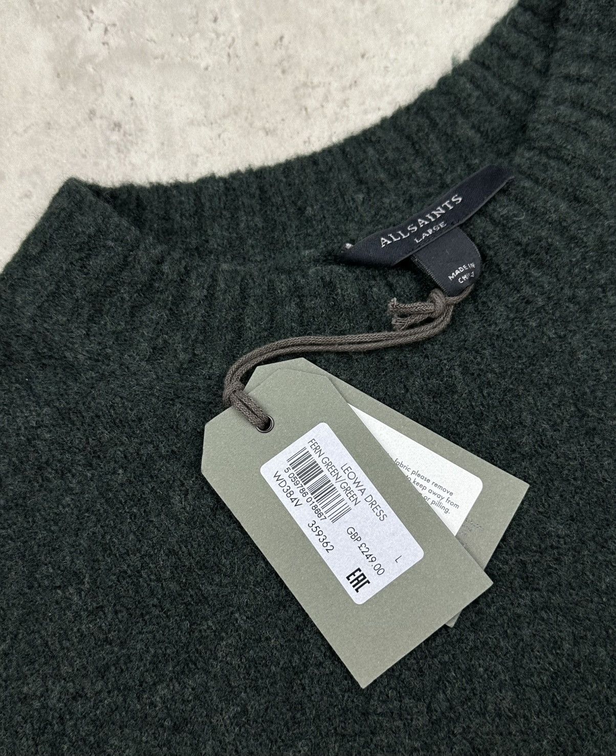 Allsaints AllSaints LEOWA Wool Yak Knit SWEATER Oversized Dress Size L Size US L / EU 52-54 / 3 - 3 Thumbnail