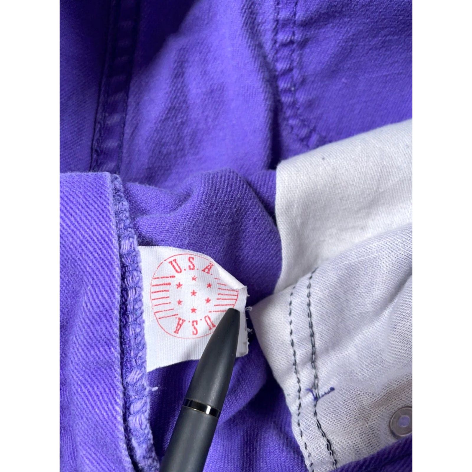 Vintage VTG 90s Flynn High Waisted Mom Jeans Women's 31 x 26 Purple USA Made Hipster Jeans Size 24" / US 00 / IT 34 - 4 Thumbnail