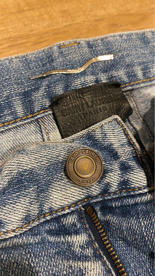 Saint Laurent Paris 2015 AW Crash Denim Size US 29 - 3 Thumbnail