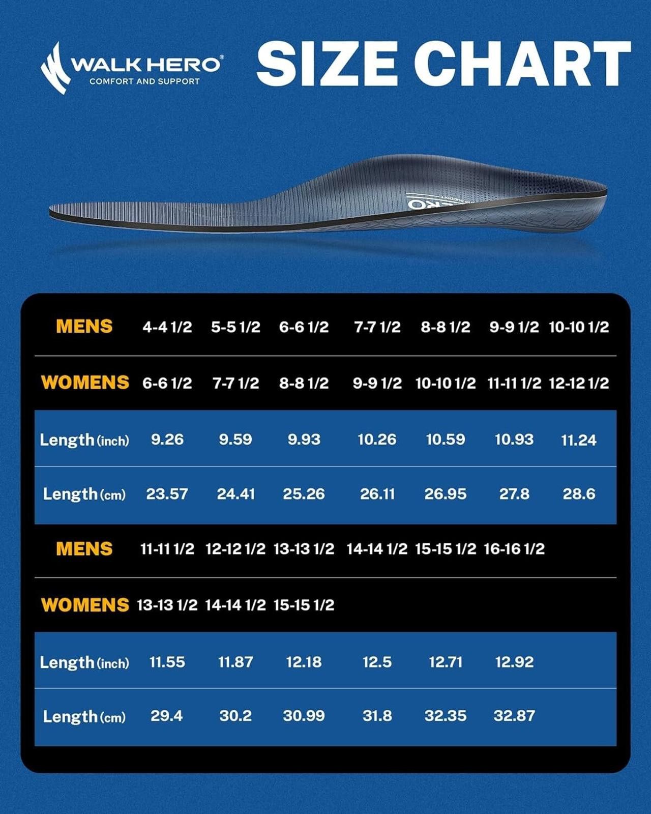 Karen Walker Medical Orthotic Insoles Men's 10-10 1/2/Women 12-12.5 Size ONE SIZE - 7 Thumbnail