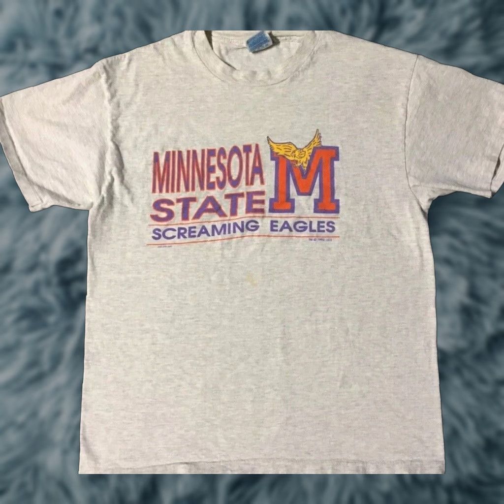 Coach Vtg 90s Coach TV Show Faded Minnesota State Screaming Eagles Promo Shirt M Gray Short Sleeve T-Shirt Mens Size US M / EU 48-50 / 2 - 1 Thumbnail