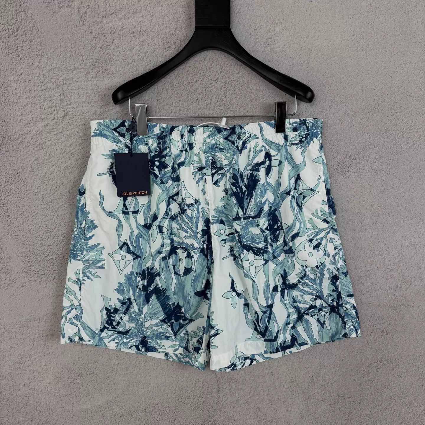 Louis Vuitton LV Seagrass Monogram Blue & White Beach Shorts XL Size 30" / US 8 / IT 44 - 1 Thumbnail