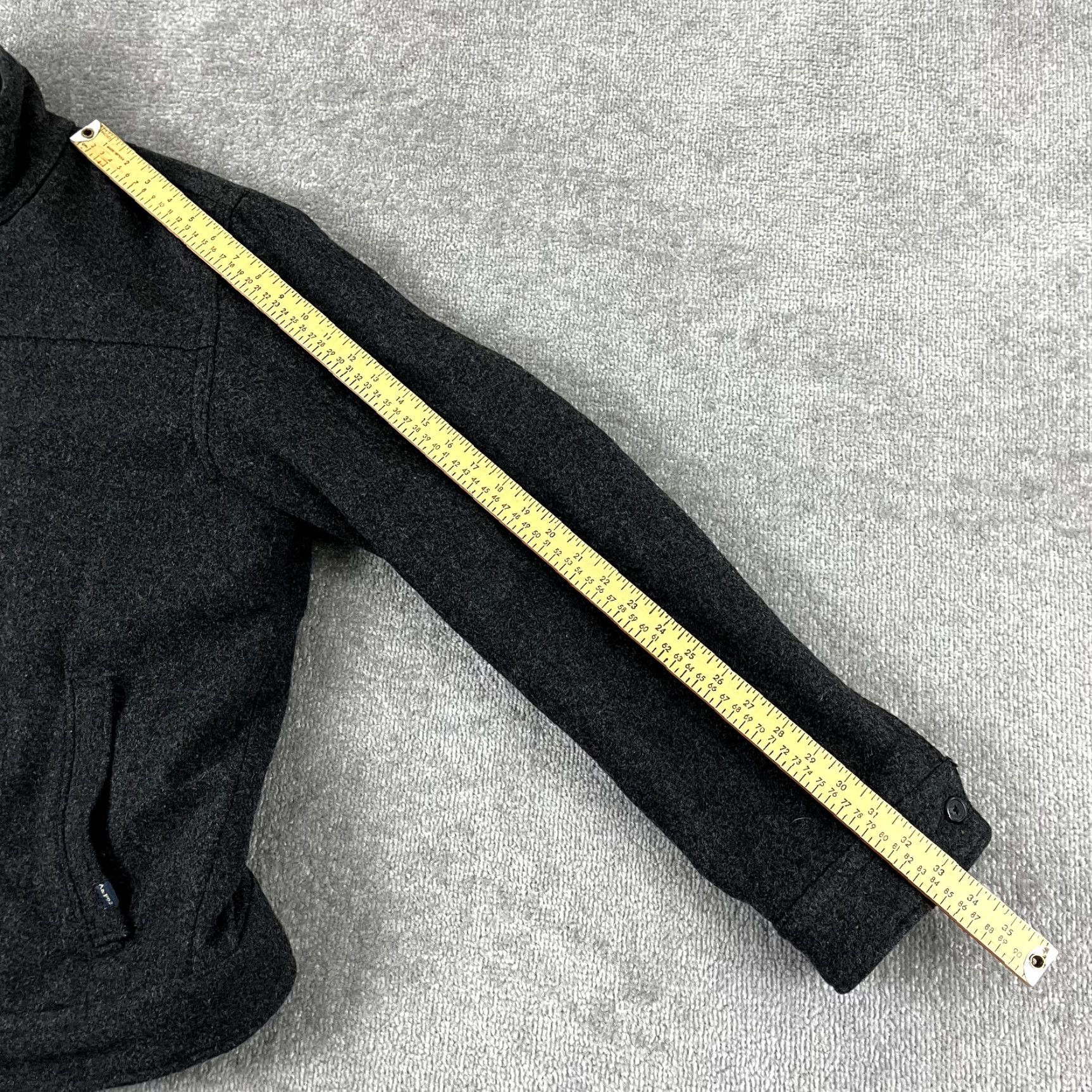Abercrombie & Fitch VINTAGE Abercrombie & Fitch Bomber Jacket Mens XL Charcoal Gray Wool Coat Mid-Length Regular Fit Full Zip Lined Pockets Across 90s Retro Size US XL / EU 56 / 4 - 7 Thumbnail