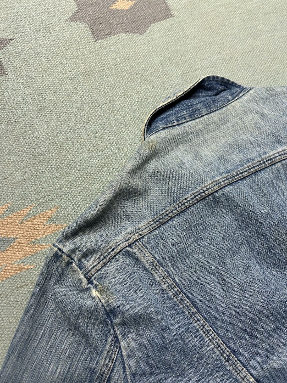 Vintage VTG 70s wrangler no fault denim jacket faded speedy patch L Size US L / EU 52-54 / 3 - 12 Thumbnail