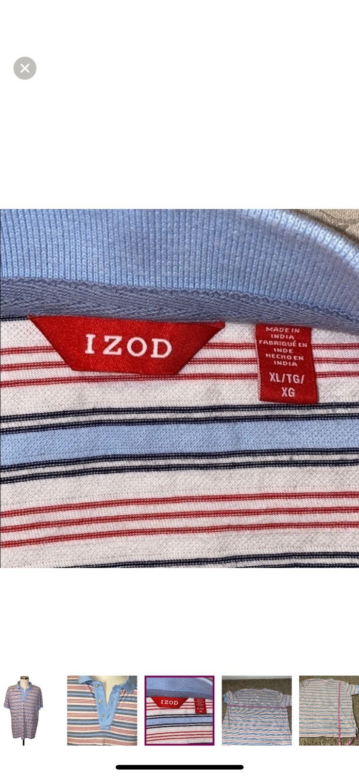 Izod Izod XL striped polo shirt Size US XL / EU 56 / 4 - 5 Thumbnail