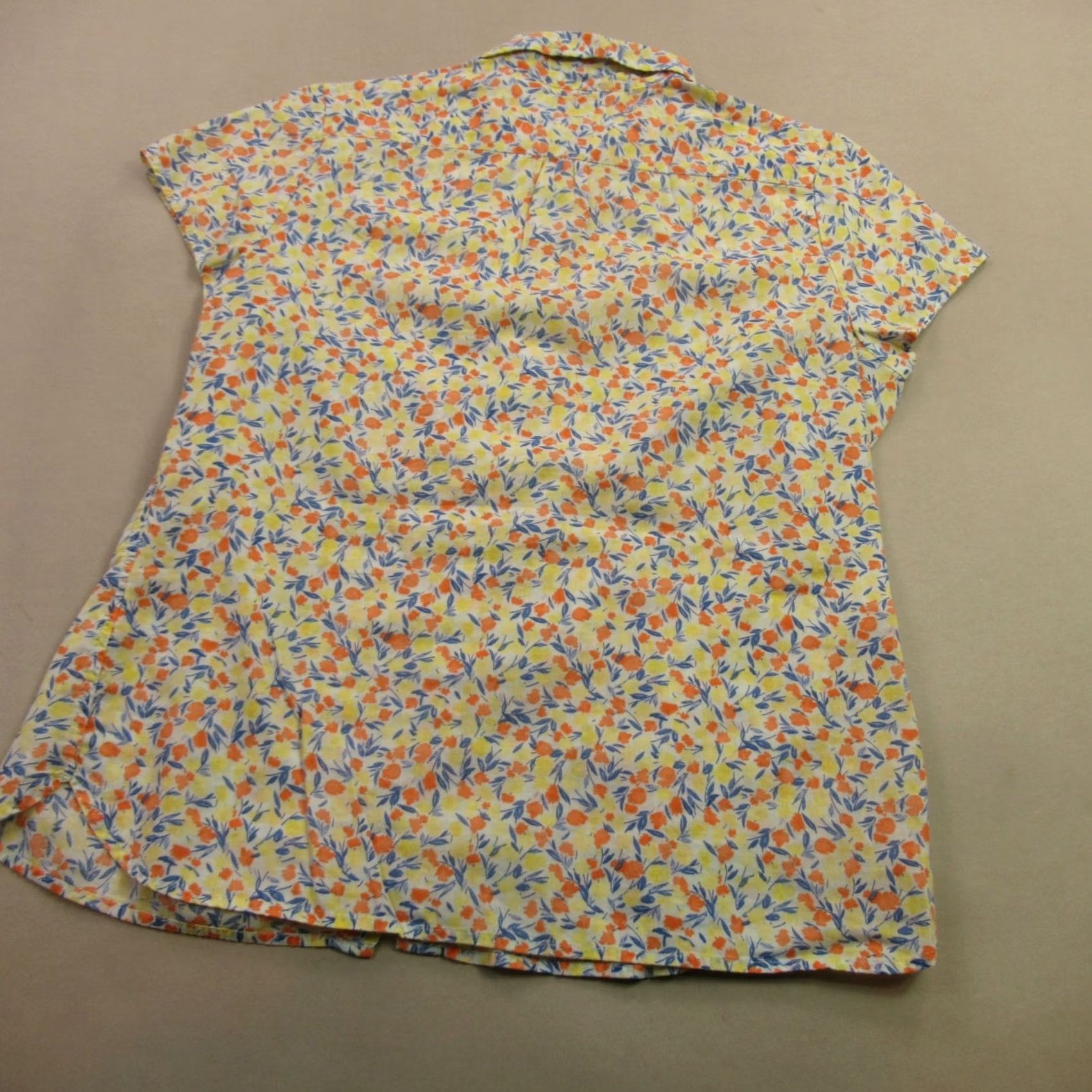 Vintage LL Bean Shirt Womens Medium Short Sleeve Lightweight Top Button Front Floral Size M / US 6-8 / IT 42-44 - 6 Thumbnail