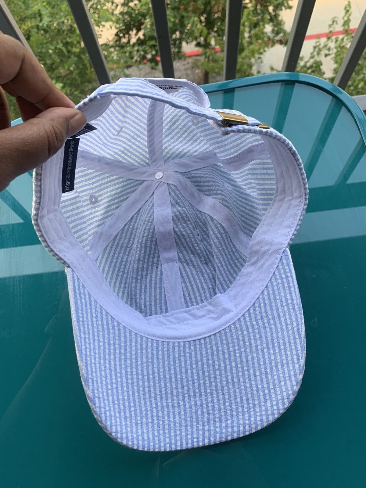 New Era Chicken N Pickle Blue Seersucker Hat Size ONE SIZE - 4 Thumbnail