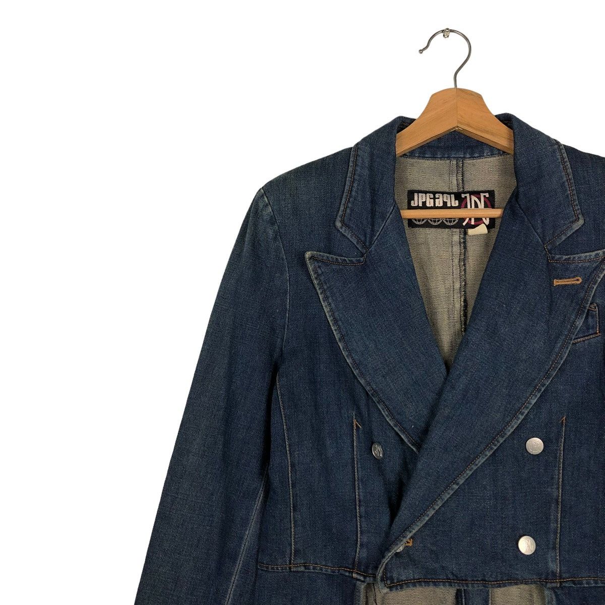 Jean Paul Gaultier 🔥VINTAGE JEAN PAUL GAULTIER LONG DENIM JACKET Size S / US 4 / IT 40 - 8 Thumbnail