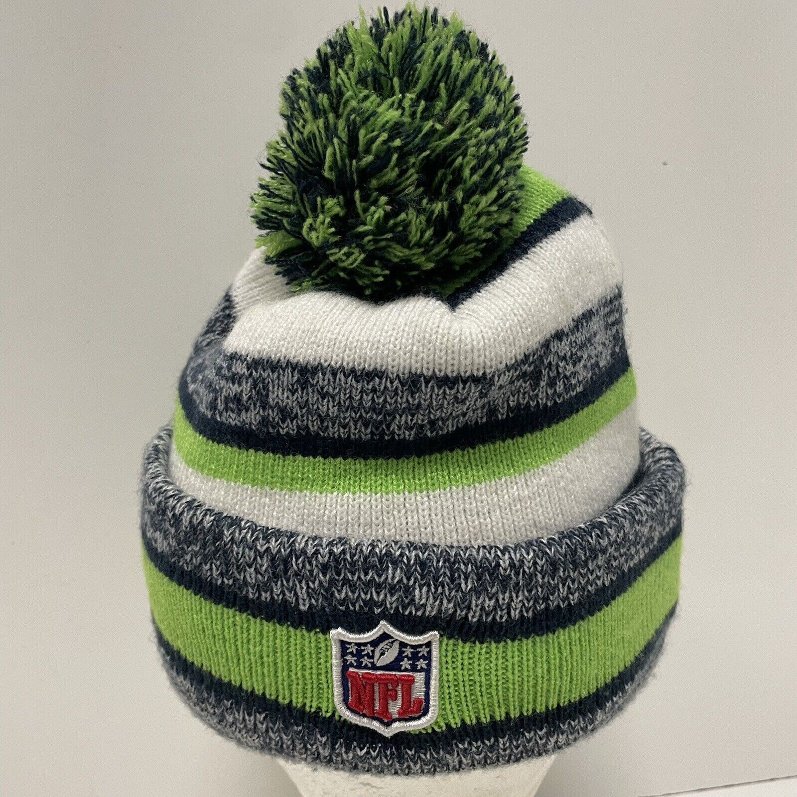 New Era New Era SEATTLE SEAHAWKS Sport Knit Sideline Pom Hat Beanie Size ONE SIZE - 3 Thumbnail