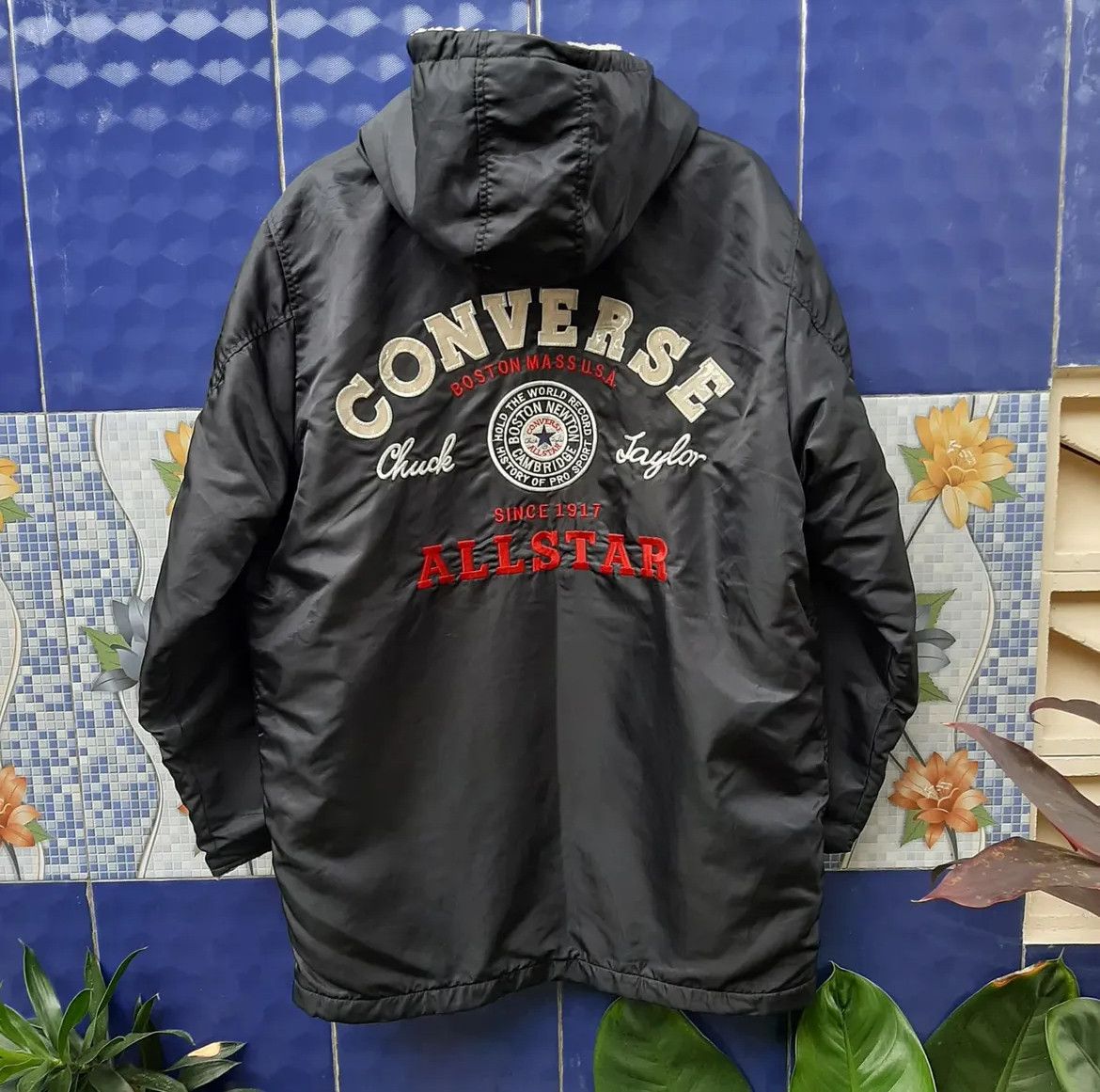 Japanese Brand 2000s Converse Usa Ifsix Fleece Sherpa Hodded Jacket Size US XL / EU 56 / 4 - 2 Thumbnail