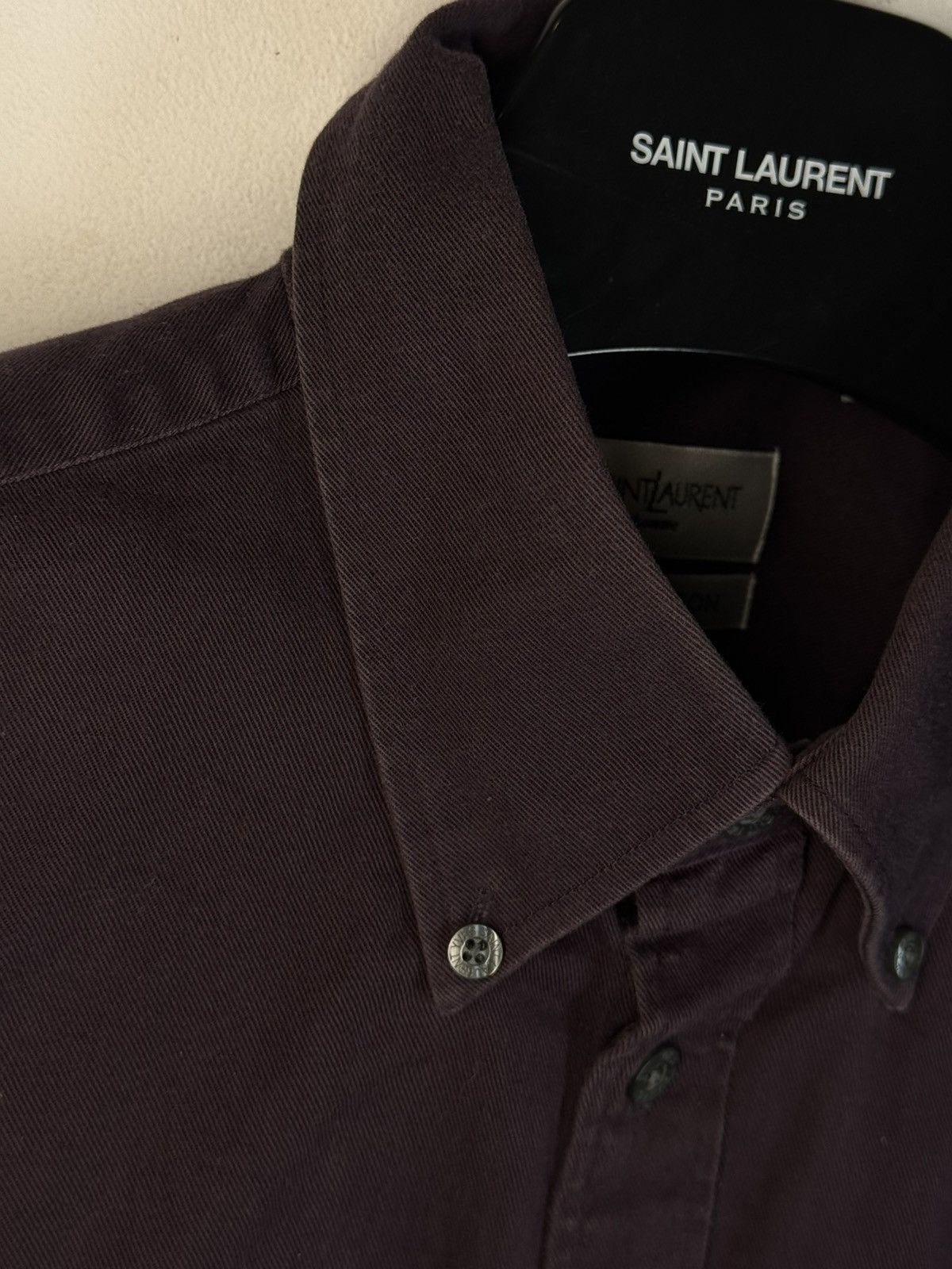 Yves Saint Laurent Heavy YSL Shirt Cotton Grey Size US L / EU 52-54 / 3 - 16 Thumbnail