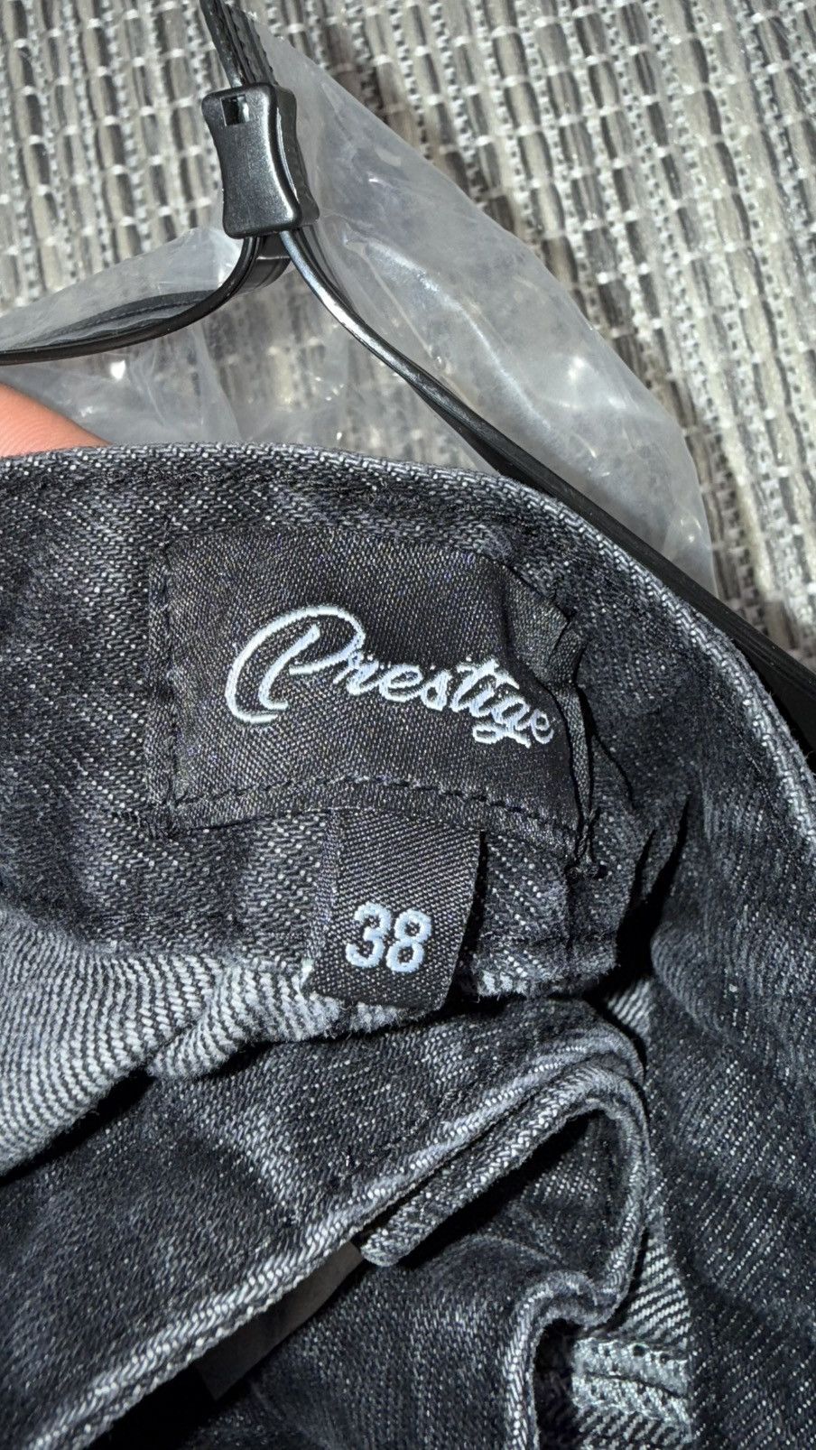 Other Prestige Embossed Black Denim Jean Shorts Size US 38 / EU 54 - 4 Thumbnail