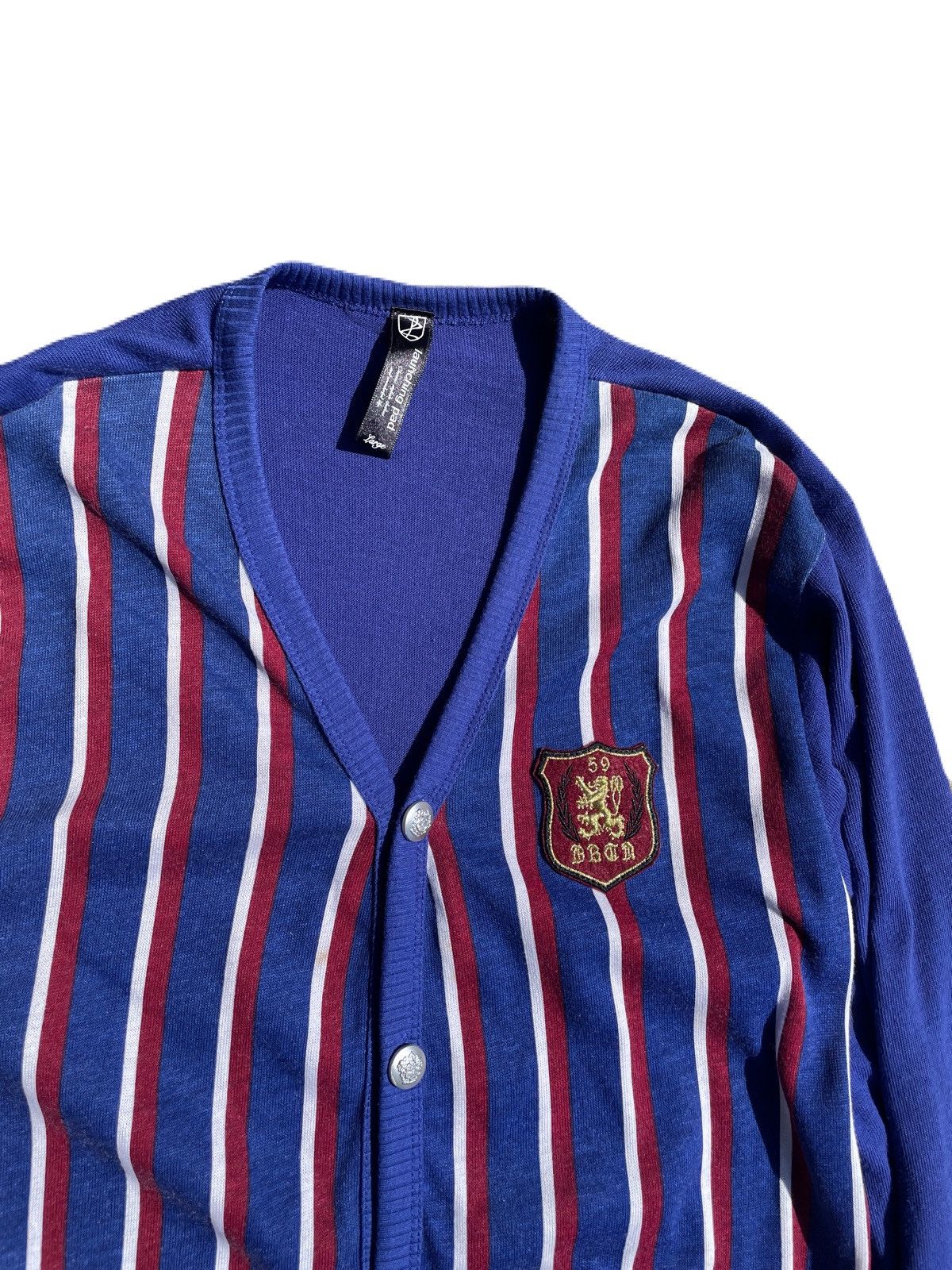 If Six Was Nine 2000s Japanese archive Vkei Patch Stripe Cardigan Gyaruo Size US S / EU 44-46 / 1 - 5 Thumbnail