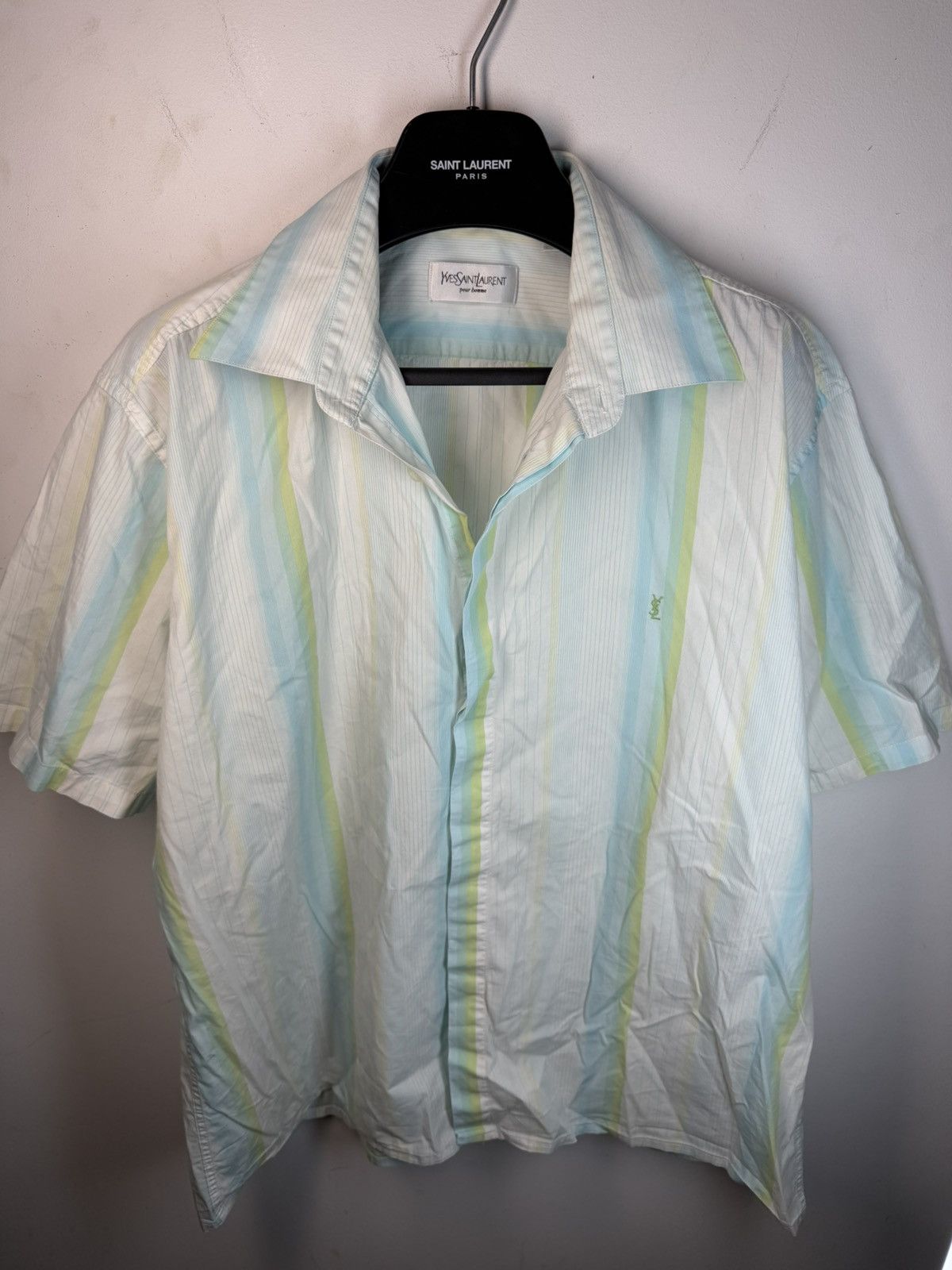 Yves Saint Laurent White YSL Shirt Summer Rare Size US XL / EU 56 / 4 - 1 Thumbnail