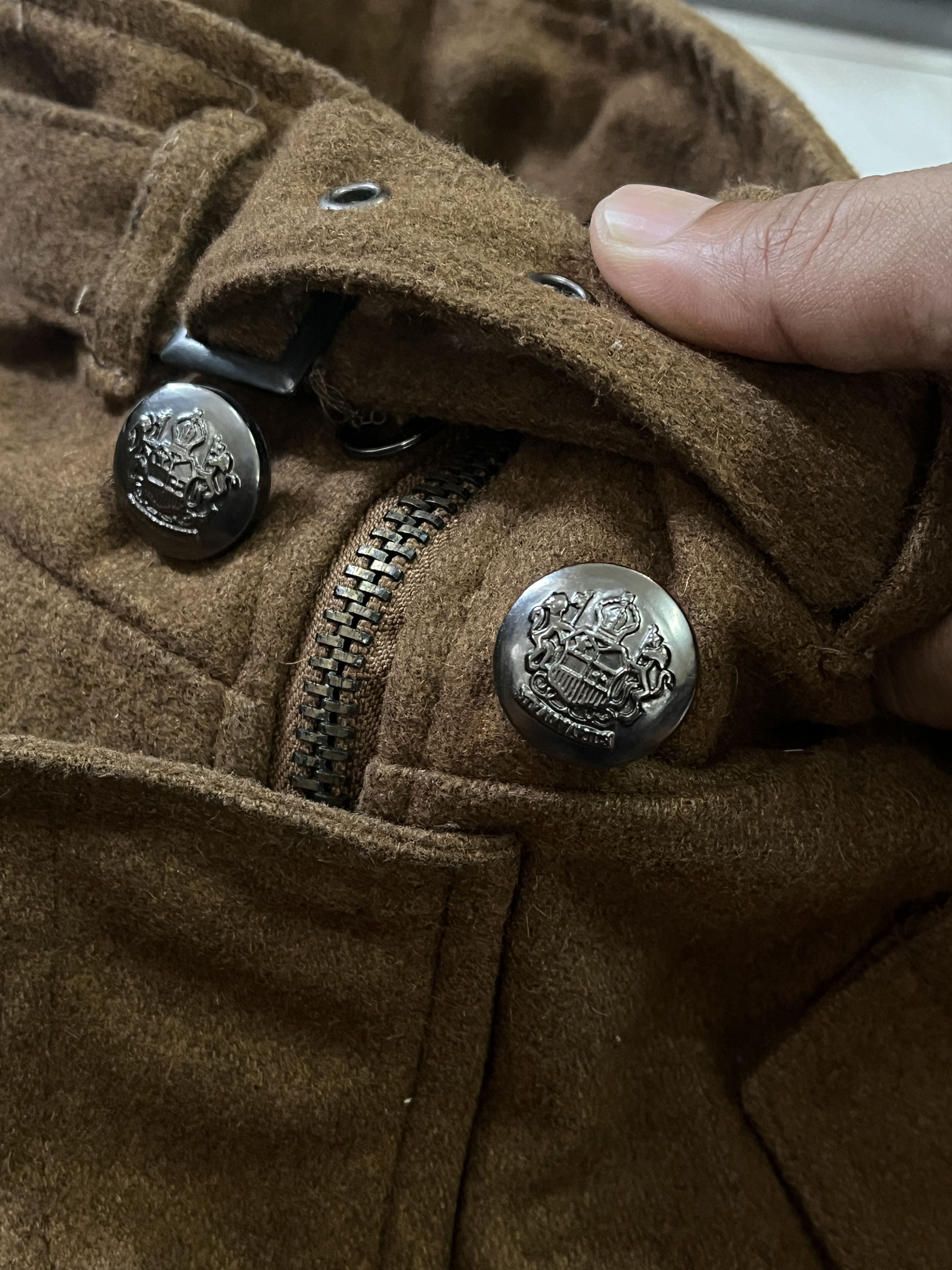 In The Attic In The Attic Brown Utility Military Style Wool Jacket Size US L / EU 52-54 / 3 - 8 Thumbnail