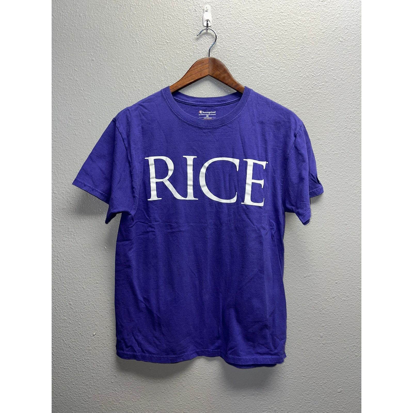 Champion Rice University Shirt Spellout Purple College Tee Champion M Size US M / EU 48-50 / 2 - 1 Thumbnail