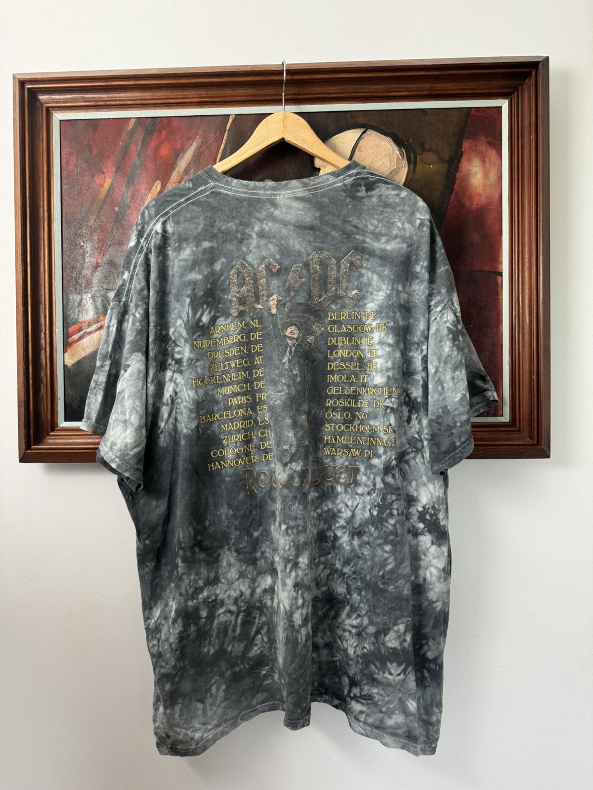 Band Tees Vintage ACDC Rock or Bust tie dye band tee rare distressed Size US XXL / EU 58 / 5 - 2 Thumbnail