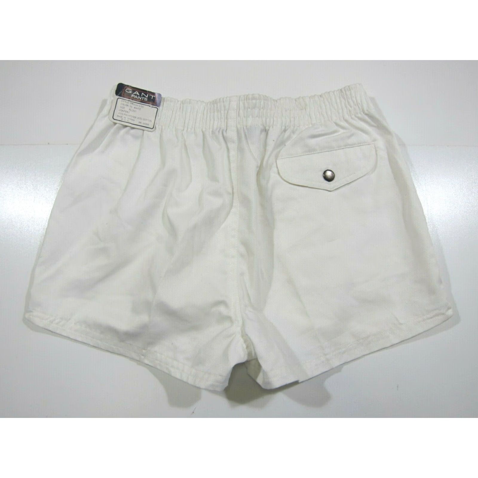 Gant NWT GANT Cotton Stretch White Pleated High Rise Waist Pocket Shorts Women Small Size 28" / US 6 / IT 42 - 2 Thumbnail