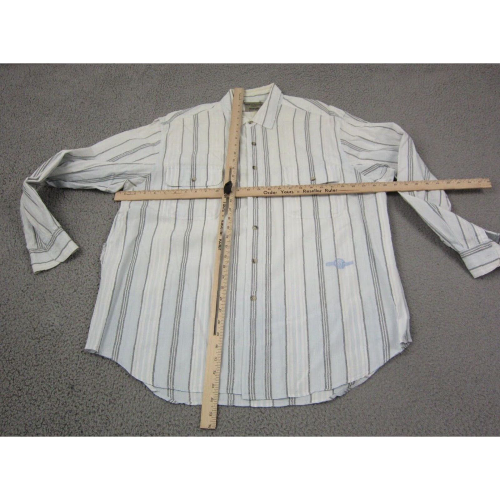 Wrangler VINTAGE Wrangler Shirt Mens 2XL White Striped Western Cowboys Shirt Mens White Striped 2XL Wrangler Western Size US XXL / EU 58 / 5 - 6 Thumbnail