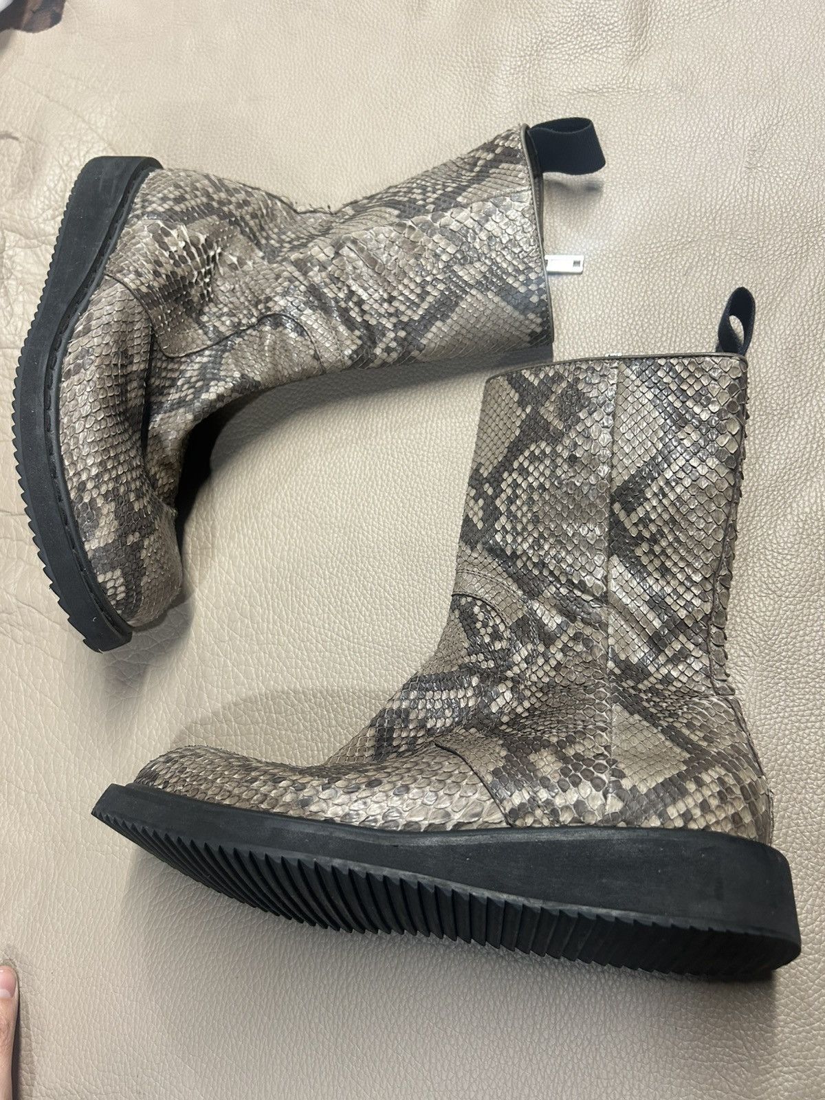 Rick Owens RICK OWENS PYTHON SNAKE CREEPER BOOTS RARE Size US 9.5 / EU 42-43 - 1 Thumbnail