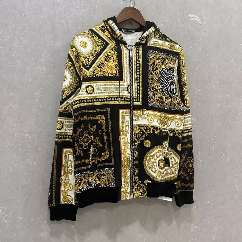 Versace Versace The hooded zip jacket is designed with a black and Size US M / EU 48-50 / 2 - 3 Thumbnail