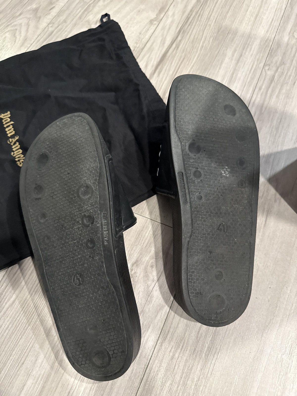 Palm Angels Palm Angels Pool Slider Black White 41 Size US 8 / EU 41 - 2 Thumbnail