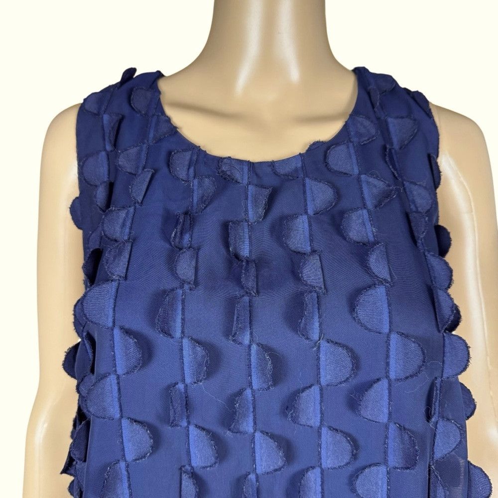 Other Maeve Anthropologie Dimensional Navy Sleeveless Blouse Size Size XL / US 12-14 / IT 48-50 - 3 Thumbnail