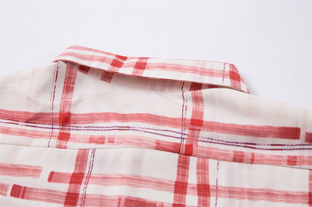 Vintage Men's Japanese casual lapel plaid long-sleeved shirt Size US L / EU 52-54 / 3 - 5 Thumbnail