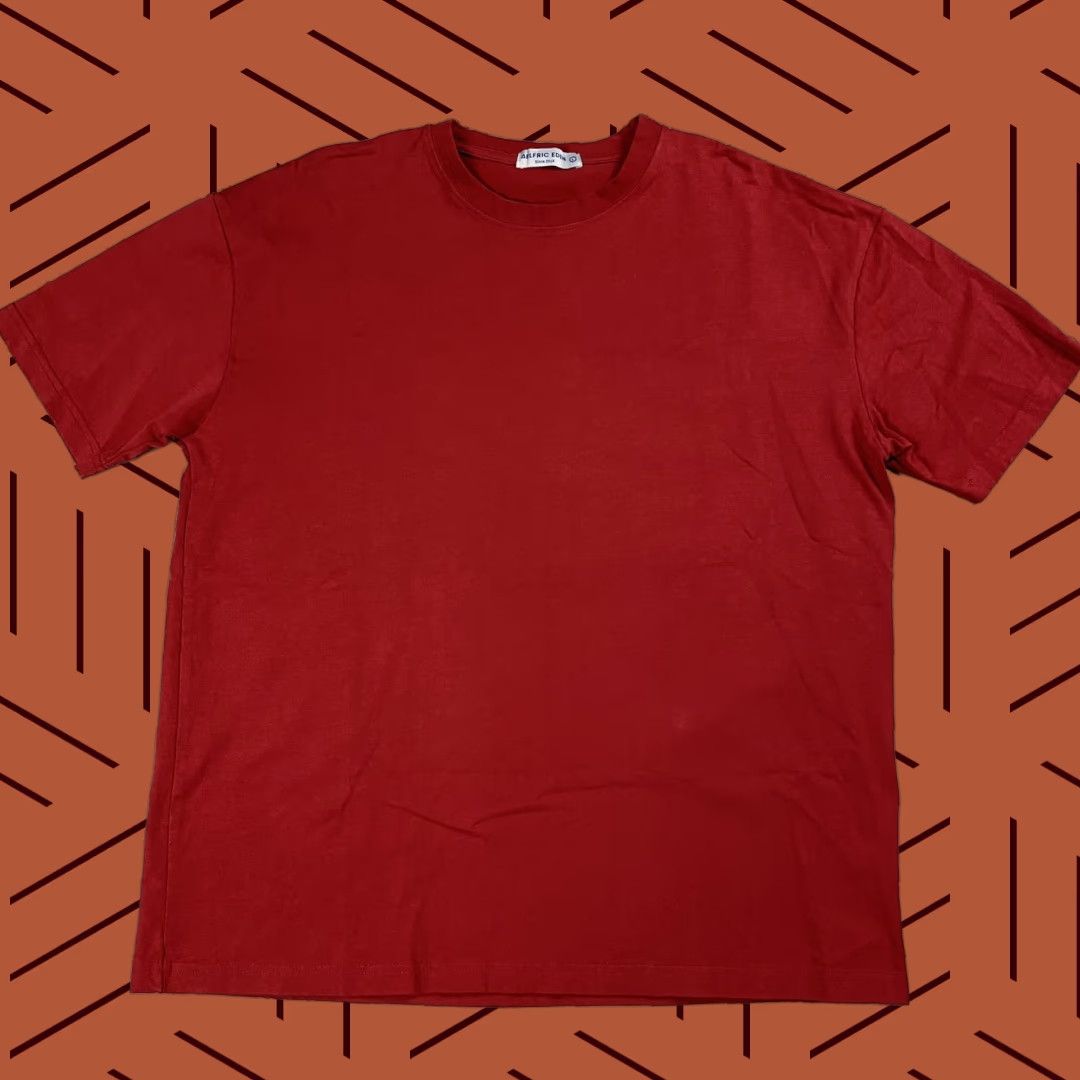 Vintage AELFRIC EDEN Heavyweight Oversized T-Shirt Boxy Fit Adult L Red Mens Regular Short Sleeve Classic Cotton Blend Knit Size US L / EU 52-54 / 3 - 1 Thumbnail