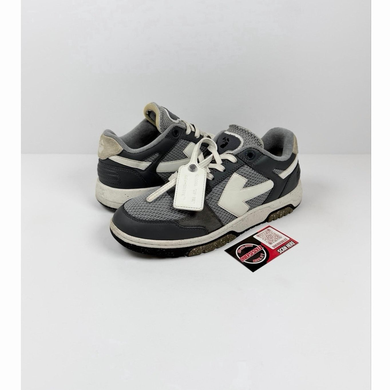 Off-White Size 43EU/10US - Off-White Out Of Office Grey White Sneakers Size US 10 / EU 43 - 1 Thumbnail