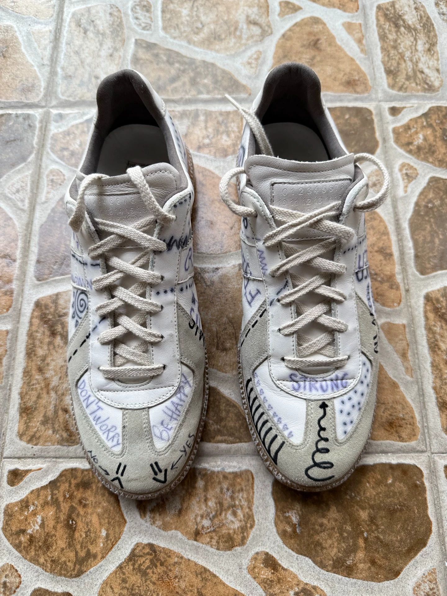 Maison Margiela MM Hand-Painted Graffiti German Trainer 40 Size US 7 / EU 40 - 1 Thumbnail