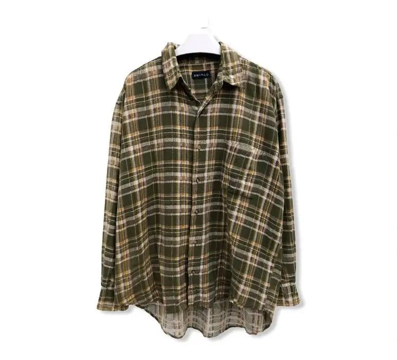 Flannel × Japanese Brand Japanese Brand Uniqlo Plaid Tartan Flannel Shirt 👕 Size US L / EU 52-54 / 3 - 1 Thumbnail