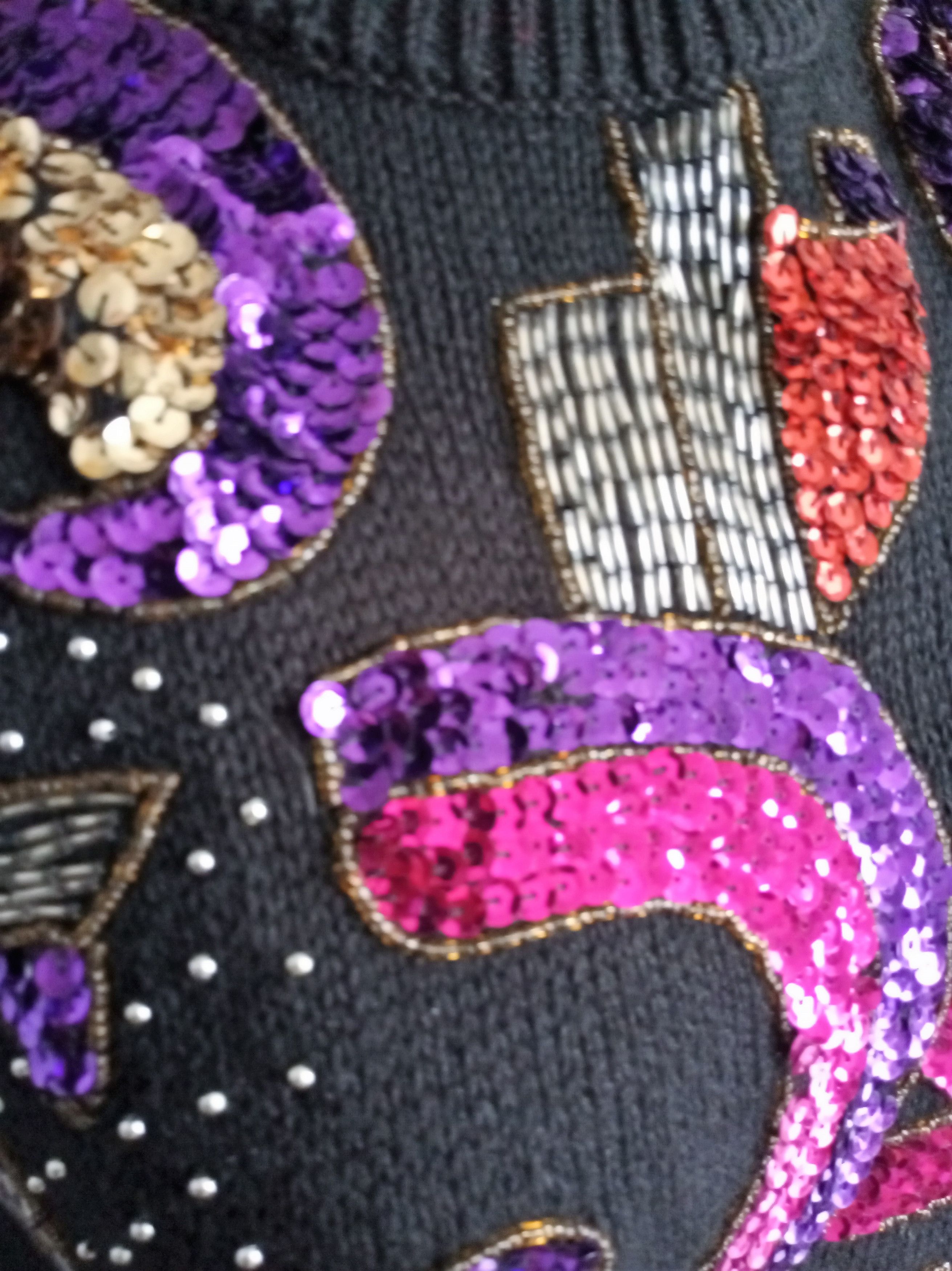 Vintage Unisex True Vintage Sequin Sweater Size ONE SIZE - 7 Thumbnail