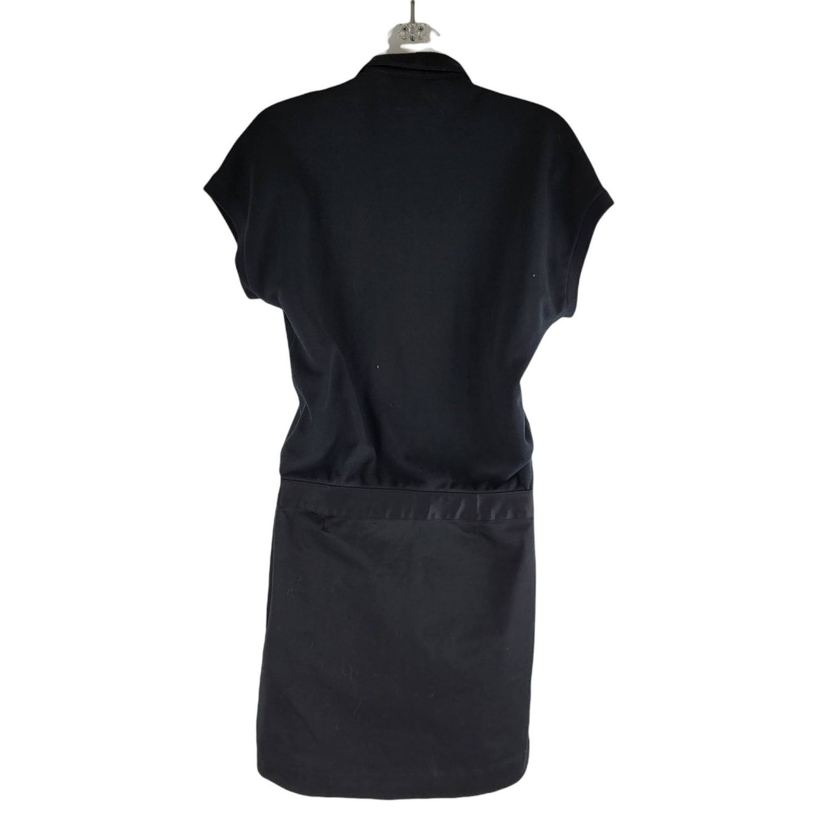 NEW Lacoste Wrap Dress Short retailer Sleeve Black Logo Size 36 (XS)