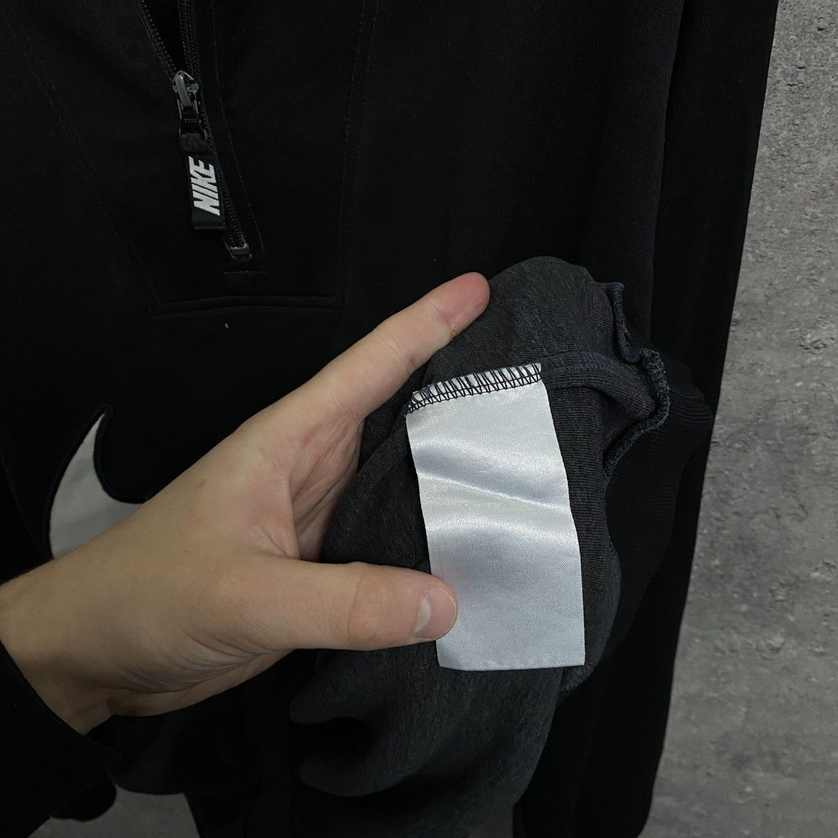 Nike VINTAGE NIKE QUARTER ZIP HOODIE BIG LOGO SWOOSH Size US L / EU 52-54 / 3 - 11 Thumbnail