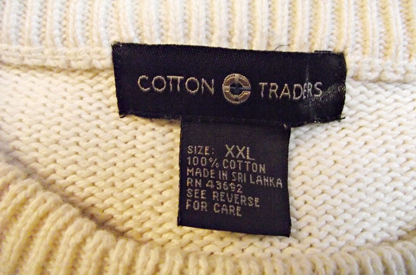 Cotton Traders Vintage Sweater Ivory US Flag Patriotic XXL Cabincore Size US XXL / EU 58 / 5 - 7 Thumbnail