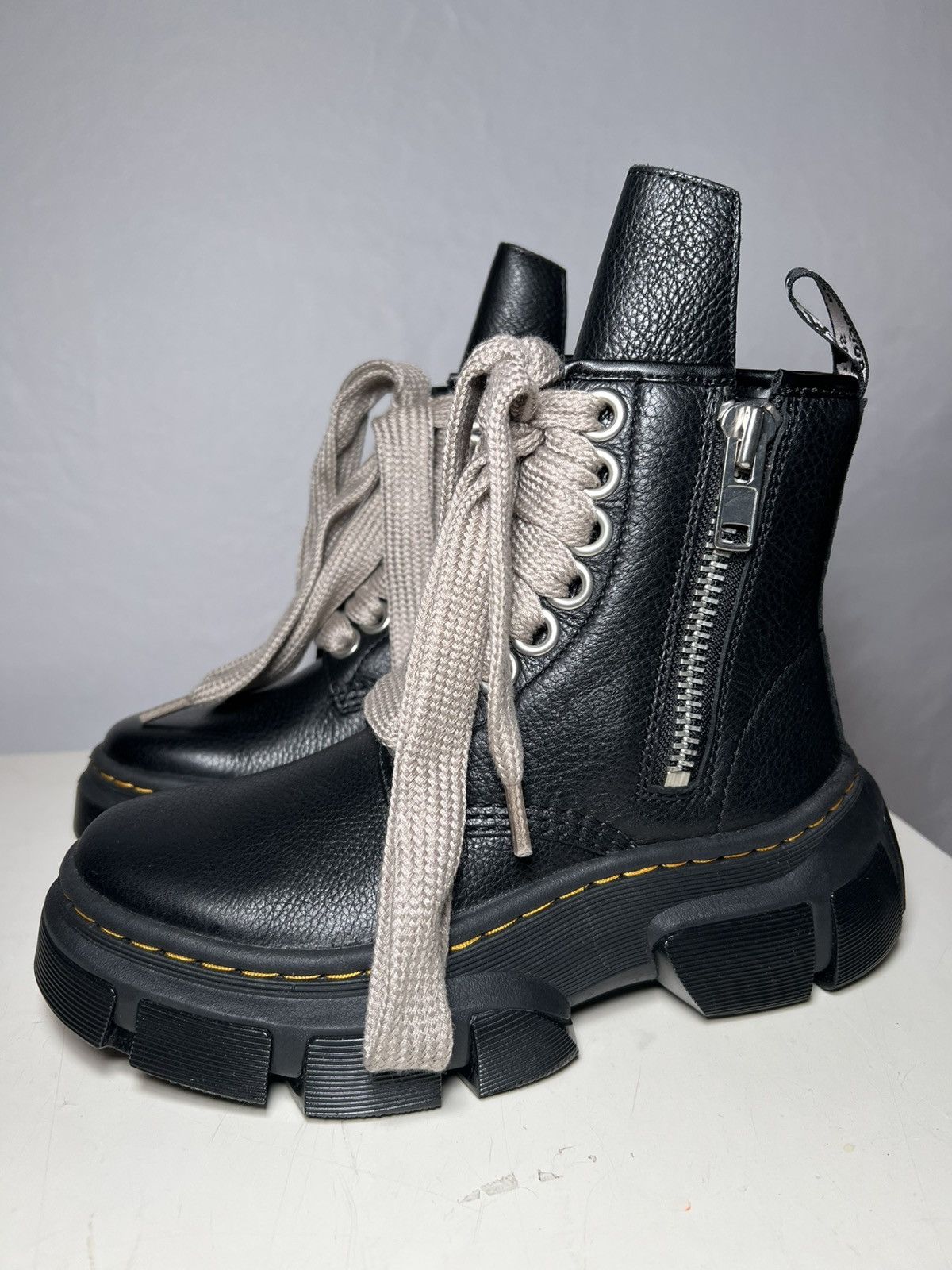 Dr. Martens × Rick Owens Rick Owens x Dr Martens 1460 Jumbo Lace DMXL Boots Size US 5 / EU 37 - 1 Thumbnail