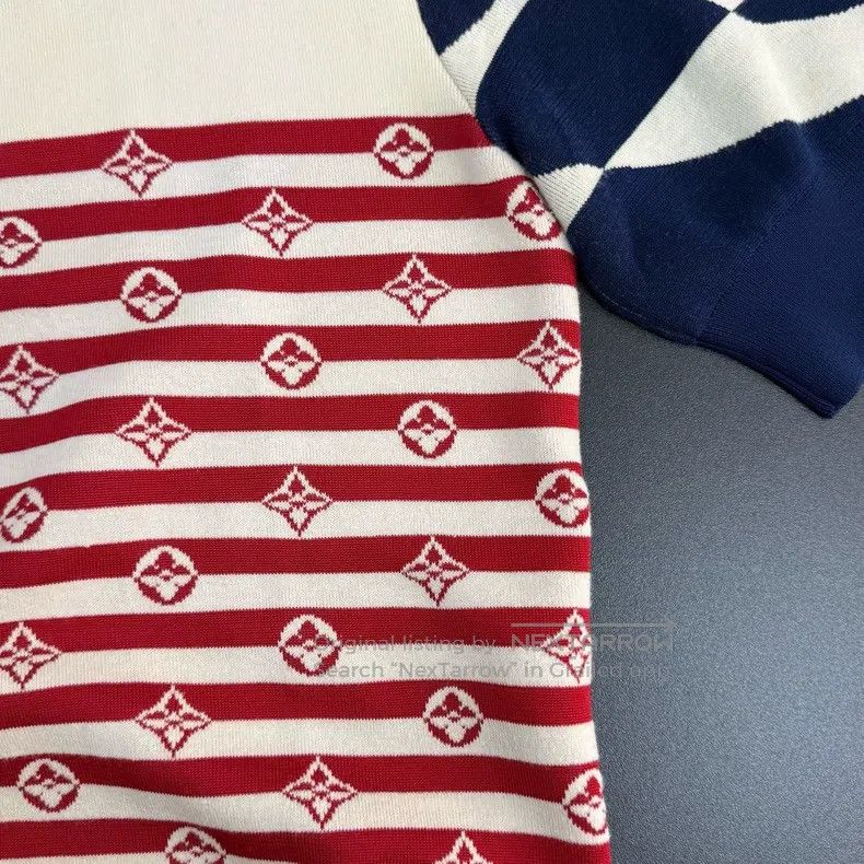 Louis Vuitton Louis Vuitton Red, blue and white stripes full logo mulber Size M / US 6-8 / IT 42-44 - 7 Thumbnail