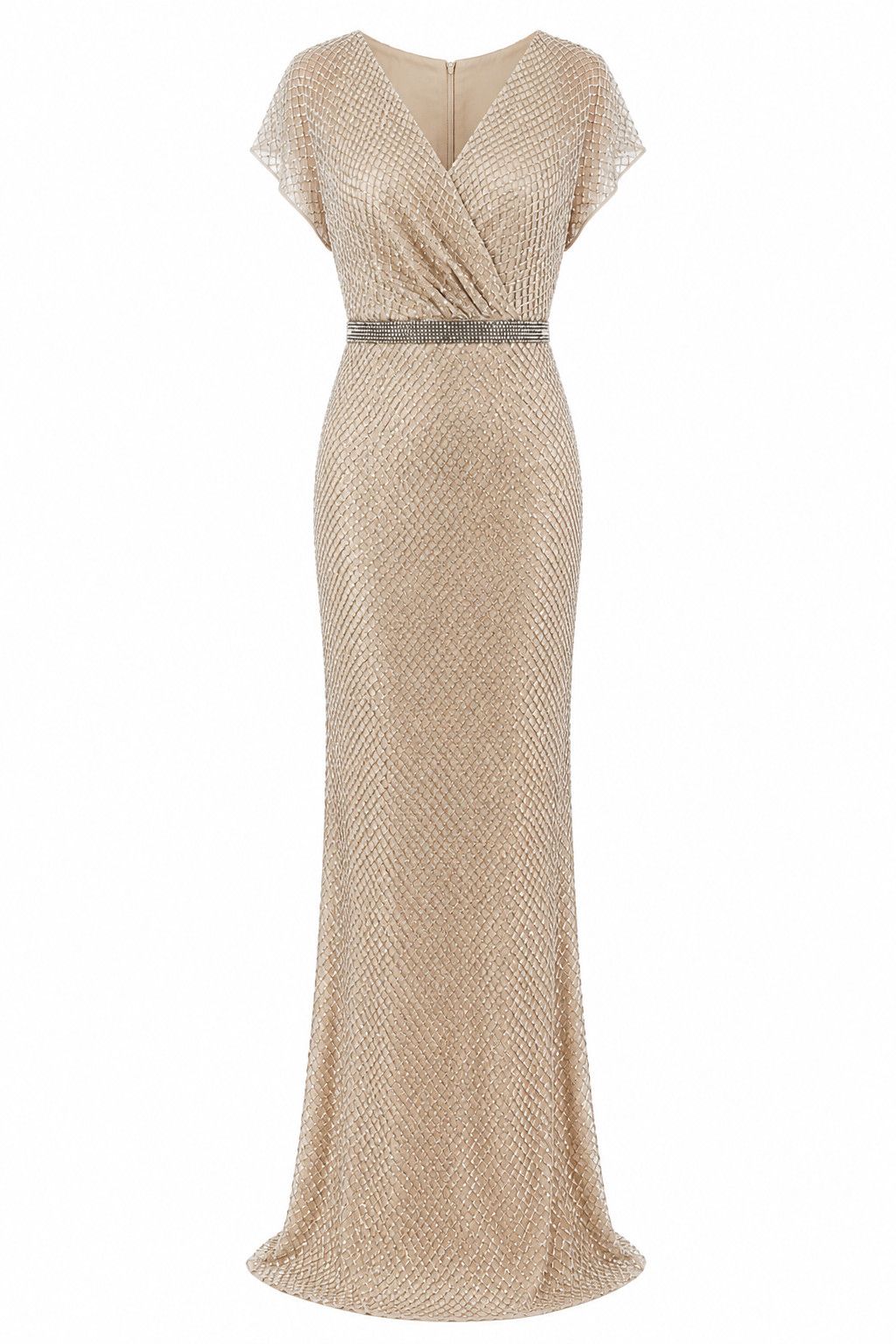 Mac Duggal Mac Duggal Beaded V-Neck Gown Dress flawed NWT Size M / US 6-8 / IT 42-44 - 2 Thumbnail
