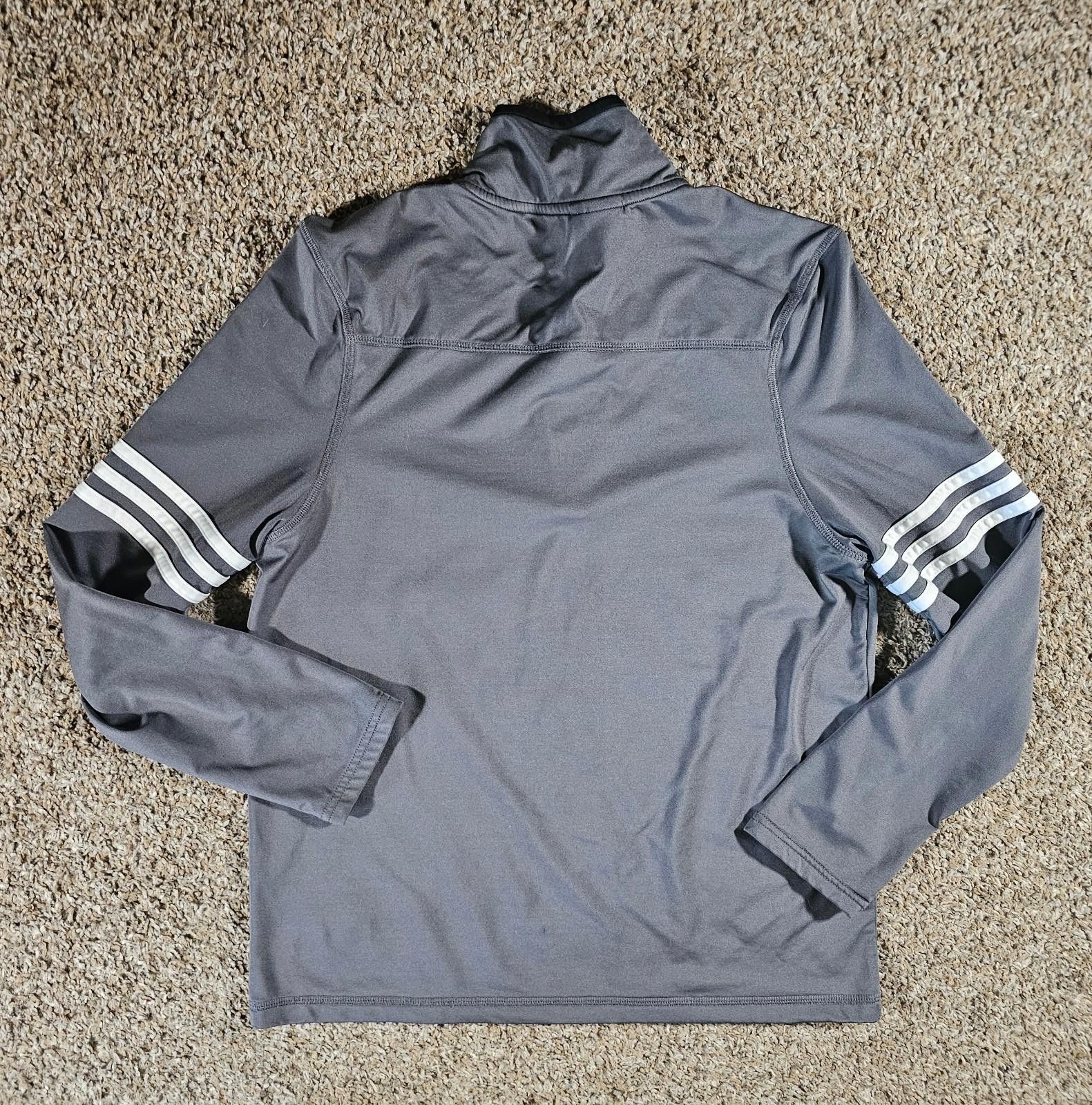 Adidas Adidas L 14/16 Gray 1/4 Zip Pullover Size US L / EU 52-54 / 3 - 7 Thumbnail