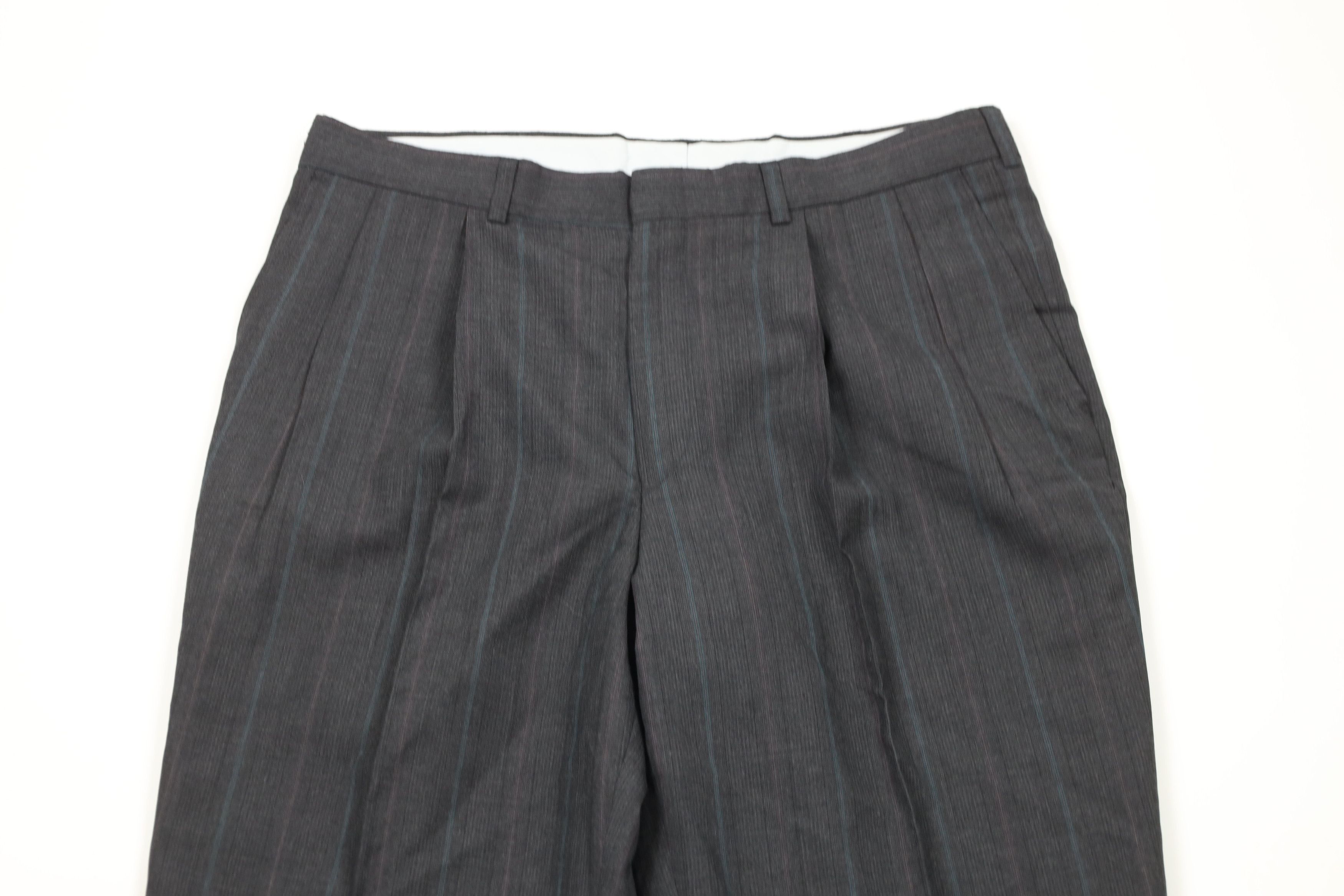 Vintage Vintage 90s Streetwear Pinstriped Wide Leg Chino Pants USA Size US 32 / EU 48 - 2 Thumbnail